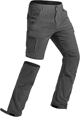 Men's Hiking Convertible Pants Water Resistant Quick Dry Lightweight Zip Off Stretch Outdoor Fishing Pants