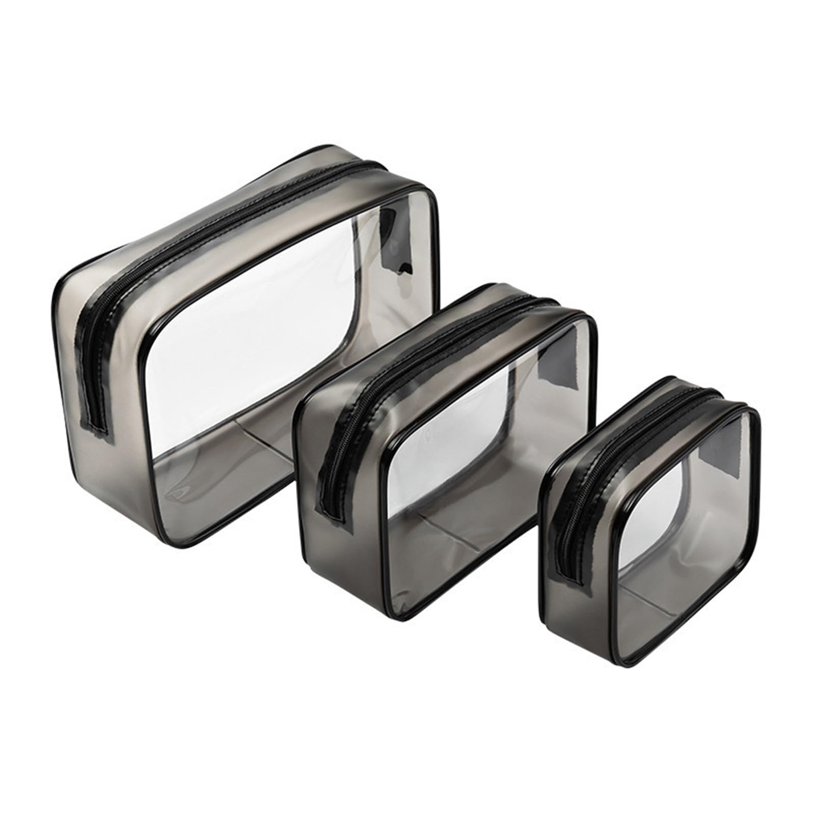 HUTUYIYI TSA Approved Toiletry Bag, 3 Pack Clear Toiletries Bags For Travel Quart Size Makeup Bag for Women, Carry on Airport Airline Compliant