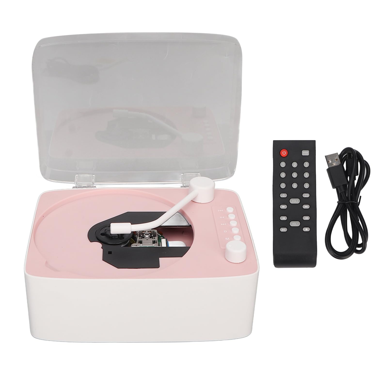 Lecteur CD Portable avec, Lecteur de Musique Kpop Rechargeable avec Haut-Parleur HiFi, Télécommande, Cache Anti-poussière, Prend en Charge Le Lecteur de Musique CD AUX