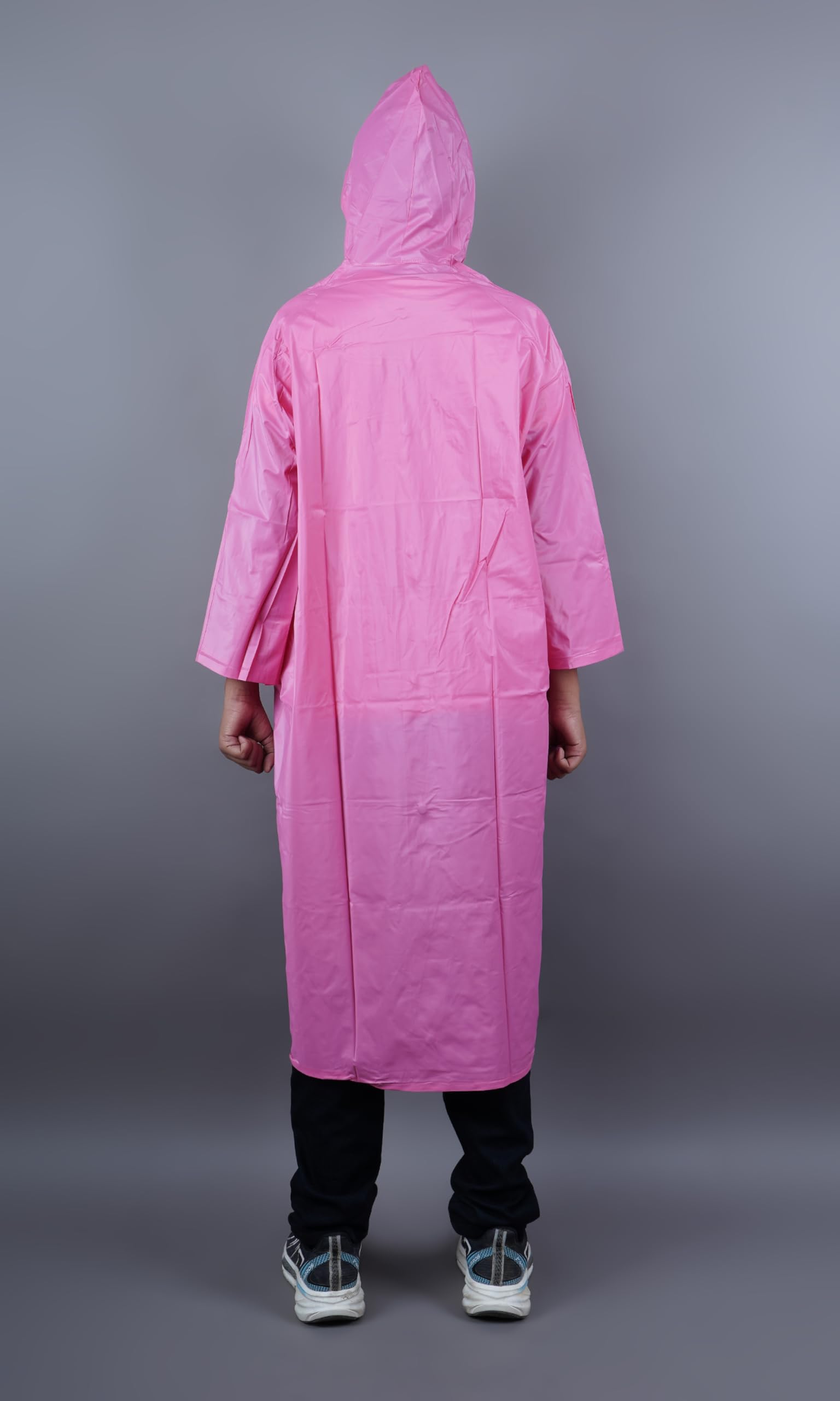 KETKAR Kids PVC Waterproof Long Raincoat School raincoat for kids Pack of 01_Pink,7-8 Years - Image 2 thumbnail