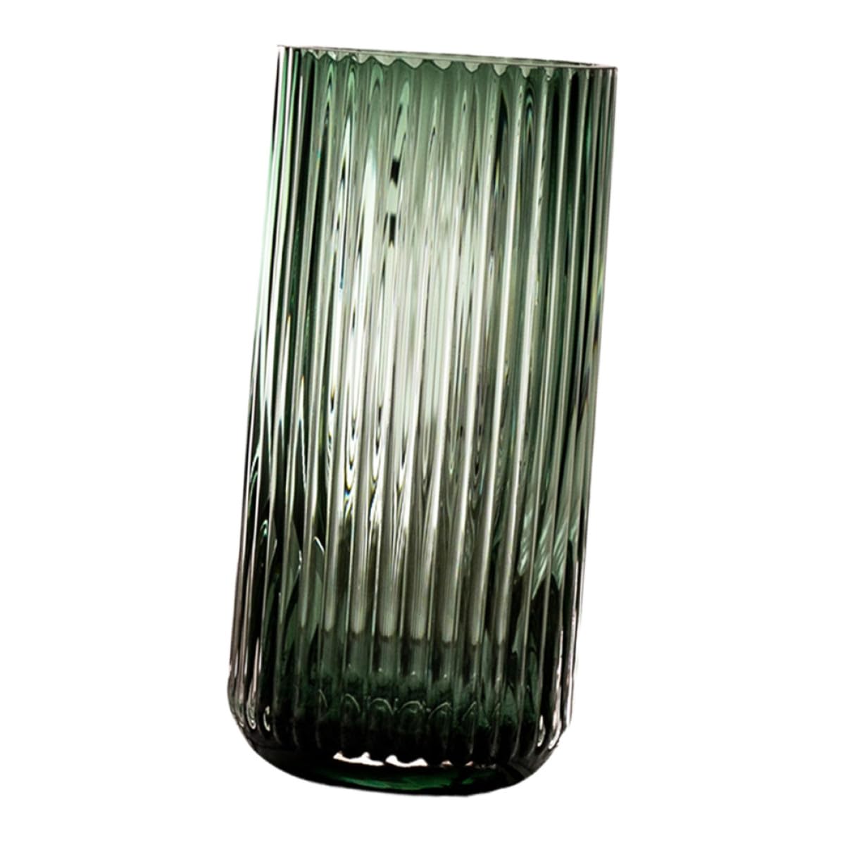 Vase en verre de décoration pour arrangements floraux vert