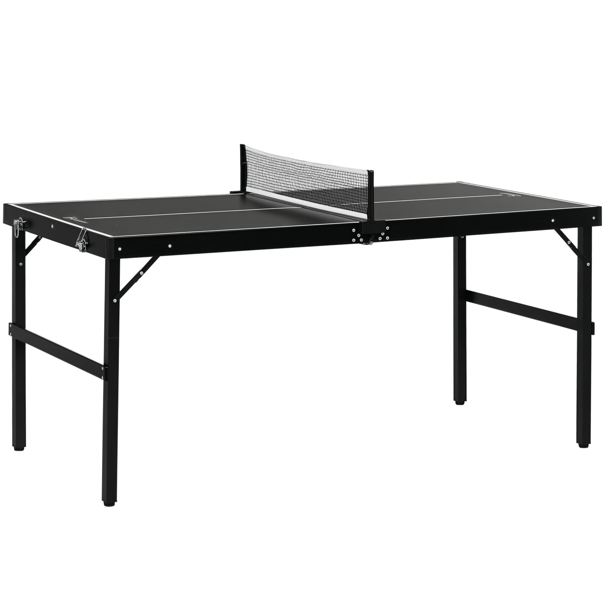 Soozier Mini Folding Table Tennis Table with Aluminium Frame