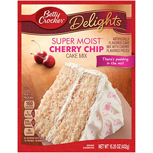 Betty Crocker Super Moist Cake Mix Cherry Chip, 15.25 Oz, Pack of 12