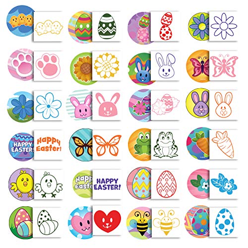JOYIN 24 Stück Stempel Set, Spielzeug für Ostereier Jagd Spiel, Thema Party, Stuff, Osternkorb Stuffers Füllstoffe, Ostern Briefmarken Geschenke, Klassenzimmer Preis