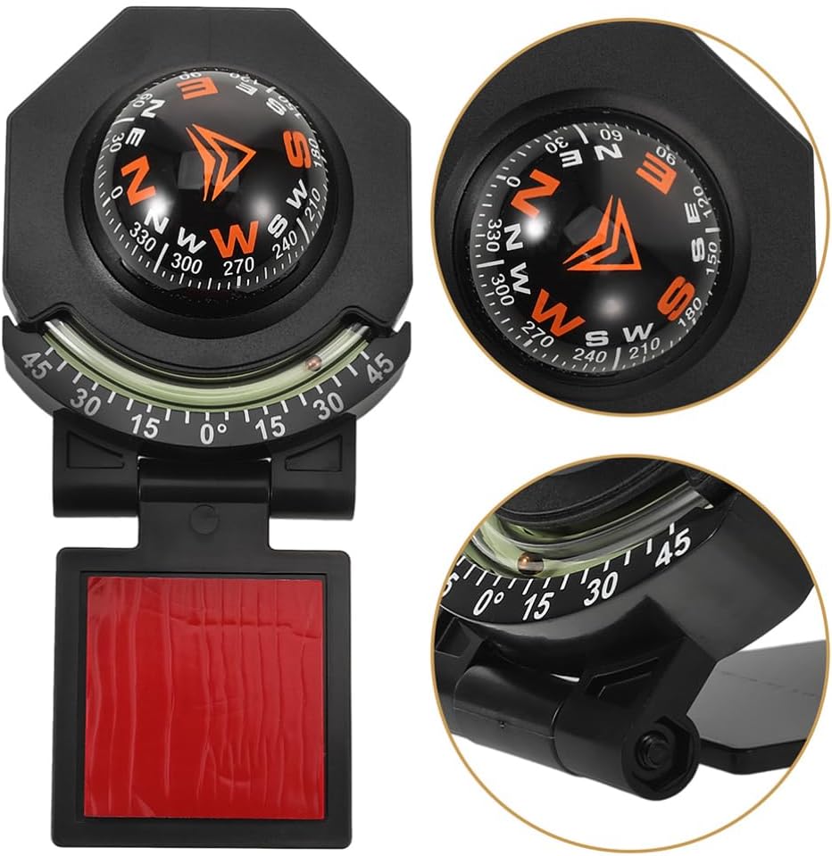 Gatuida Car Dashboard Inclinometer Universal Auto Boat Navigation Aid Portable Design