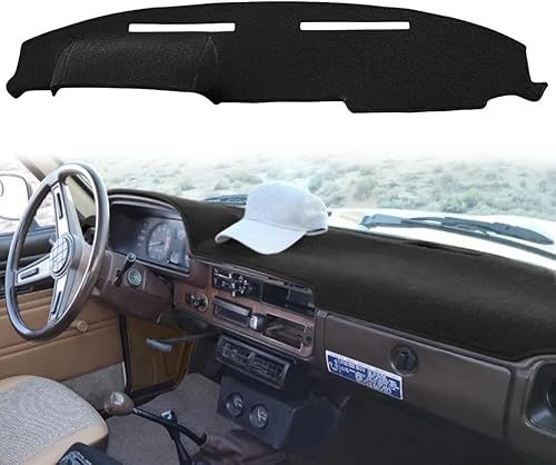 Tapete de cubierta de tablero para camioneta Toyota 1979-1983, protector de alfombra (negro) F170