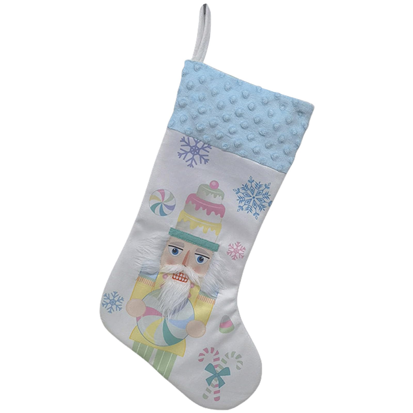 Tsophreniq Nutcrackers Soldier Hanging Christmas Stocking Ornament Candy Gift Bag Festival Decoration for for Fireplaces and Tree Christmas Tree Accessory