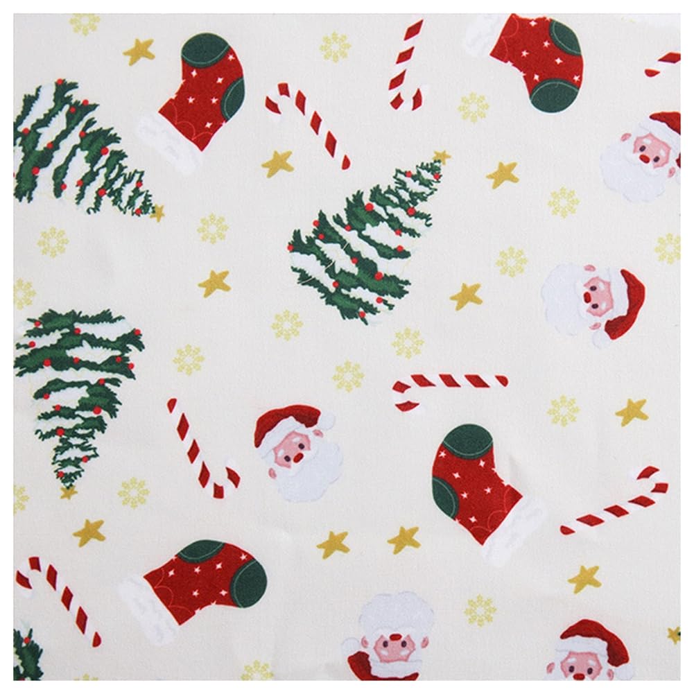 Telas de Navidad con diseños navideños, estilo navideño, tela por metros, patrón de dibujos animados navideños, tela decorativa, tela para disfraces, para coser, manualidades, costura, tela