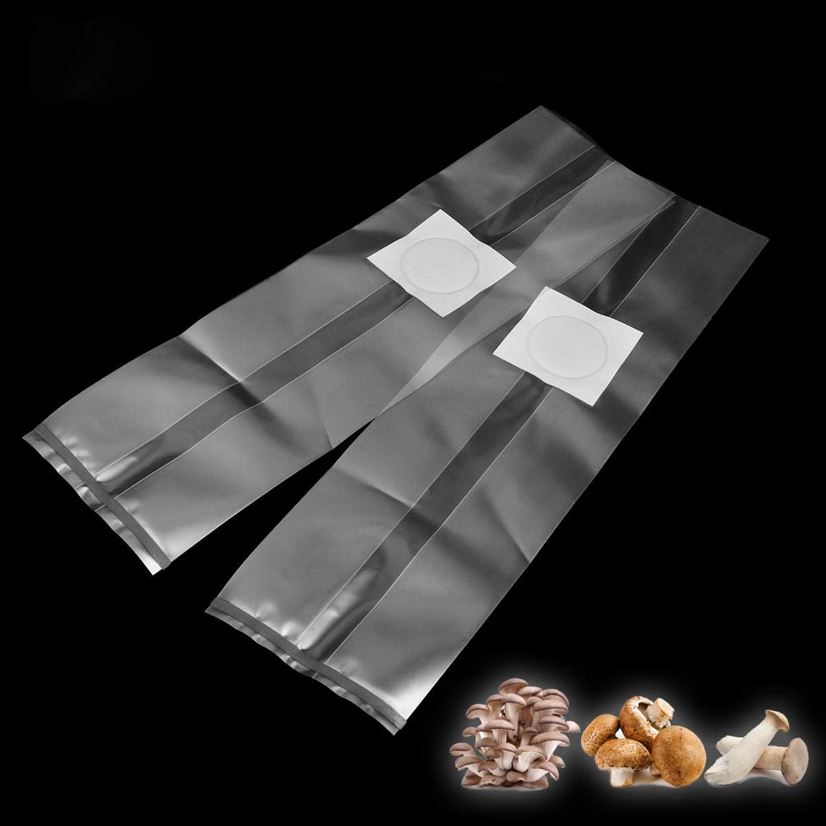 KINGDUO 10 Unids 250X500X0.06Mm PVC Setas De Reaparición Grow Bolsa De Sustrato De Alta Temperatura Presellable Accesorios De Jardín