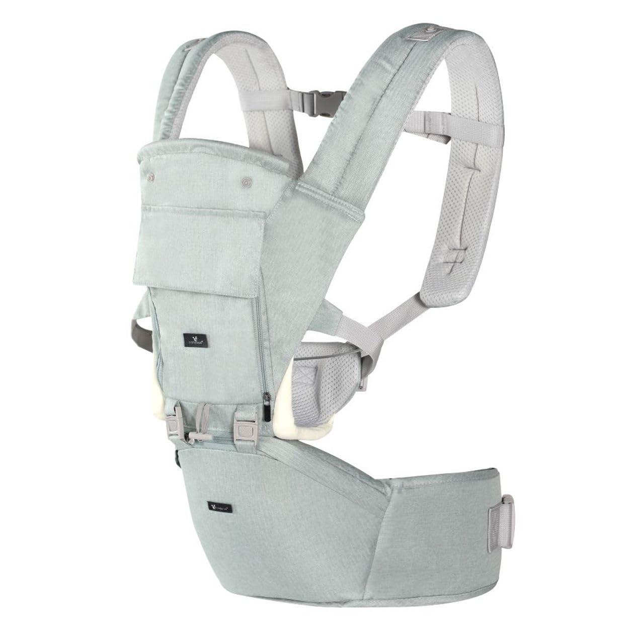 Cangaroo, Porte-bébé Ivy ventral et dorsal Ceinture réglable à partir de 5 mois, coloris:verdoyant