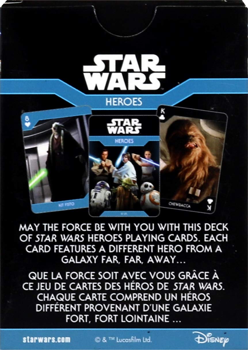 Aquarius Star Wars Playing Cards - Light Side Heroes Themed Deck of Cards for Your Favorite Card Games - Officially Licensed Star Wars Merchandise & Collectibles