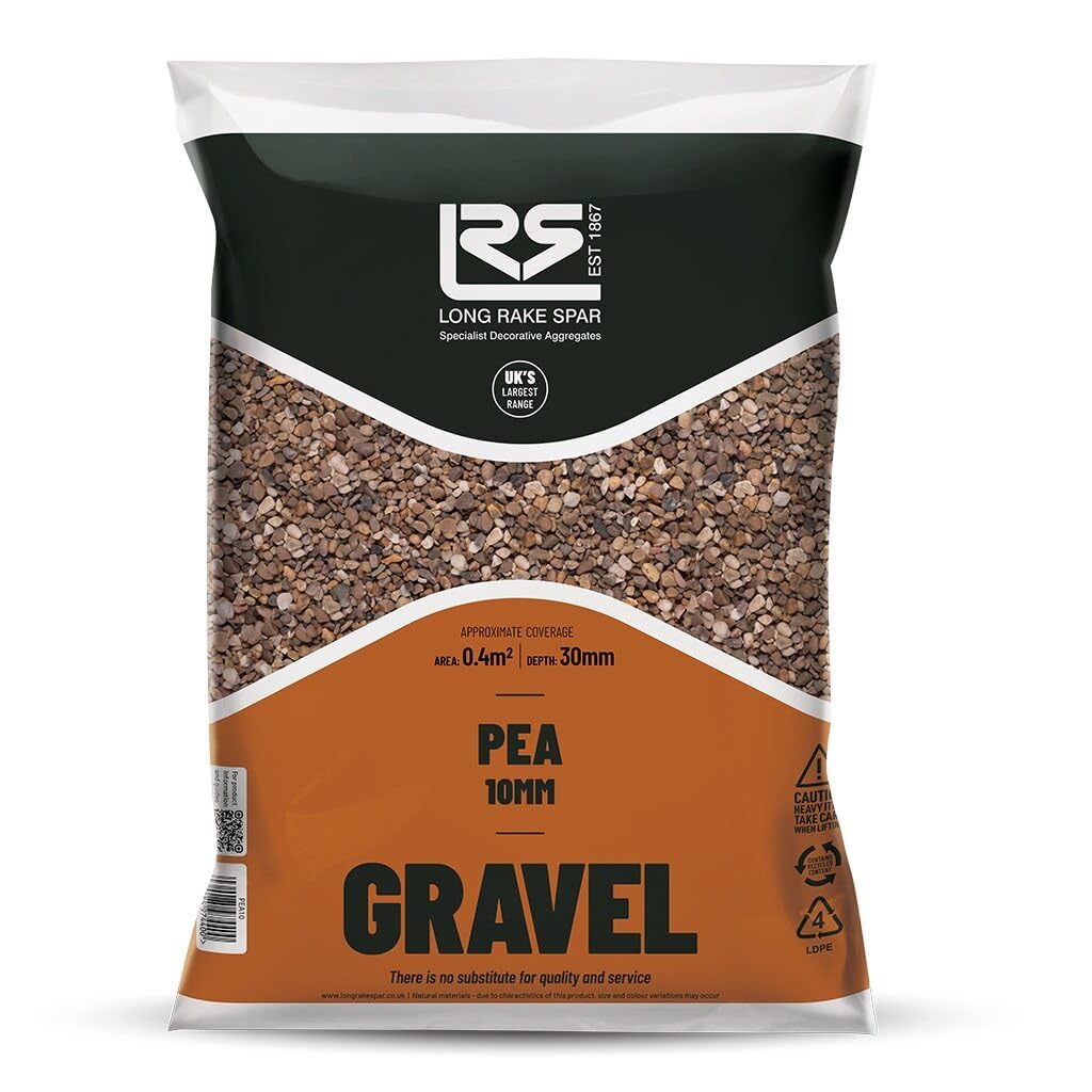 Suregreen Pea Gravel Shingle 10mm – 20kg Bag of Garden Stones, Decorative Aggregates for Paths, Borders, Driveways, Ponds, Landscaping, Rockeries & Outdoor Drainage