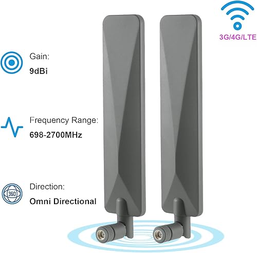 Vista 12 de 8dBi RP-SMA macho 3G 4G LTE Cámara celular Trail Antena de largo alcance compatible con Spypoint Link Micro Link Dark Link S Link EVO Tactacam