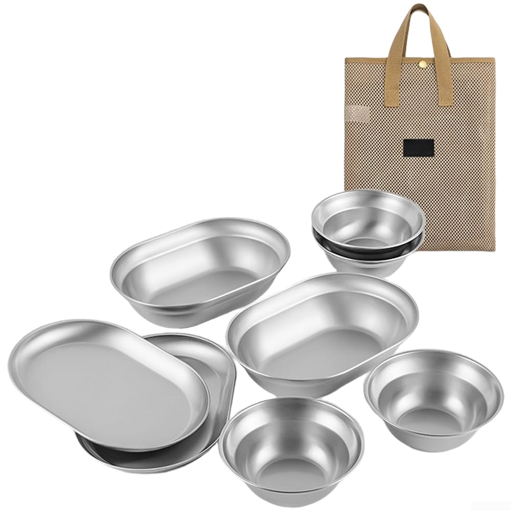 Set Vajilla Camping para Acero Inoxidable 304 Ligero Set Vajilla