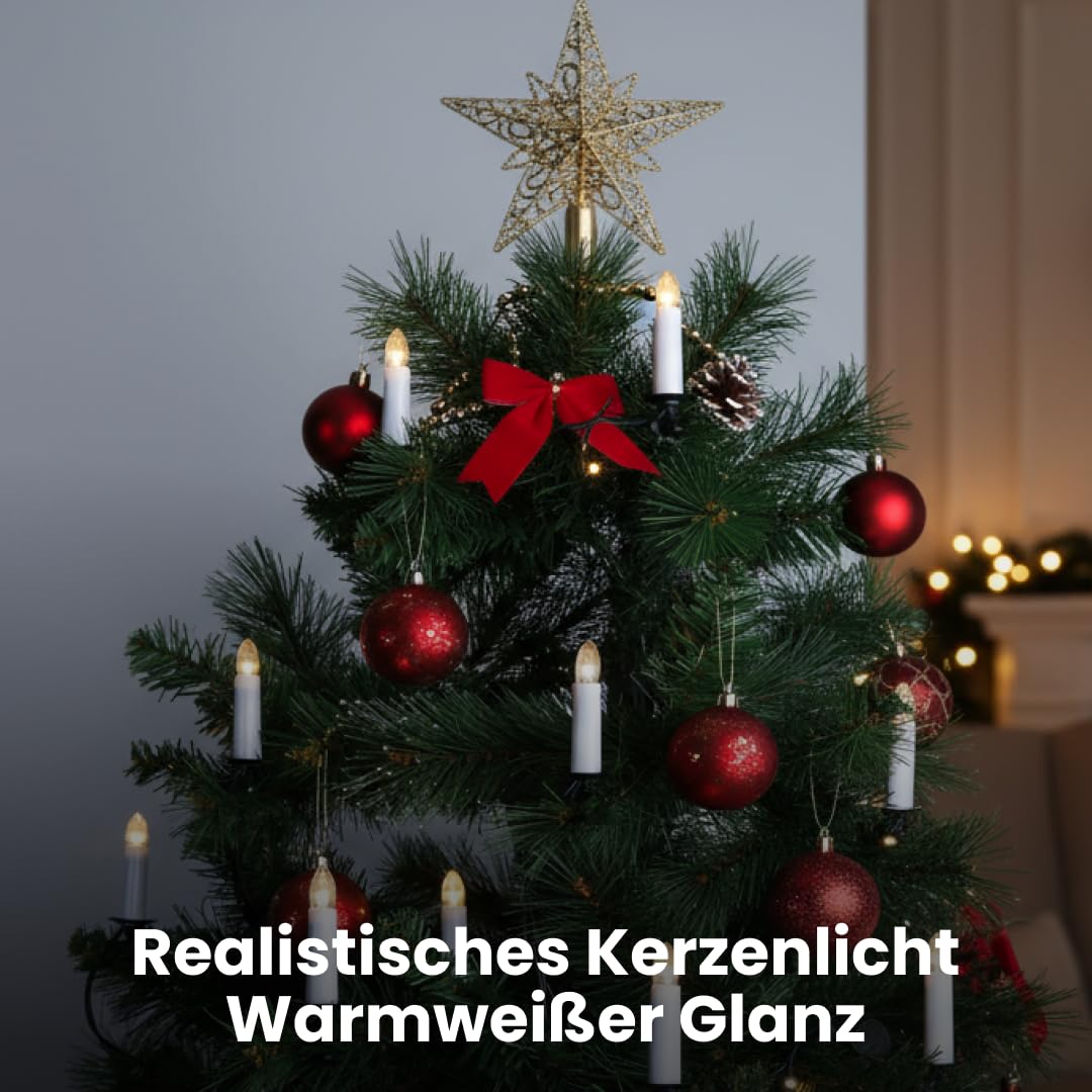 Best Season LED-Kerzenkette 25er Indoor warmweiß 18m