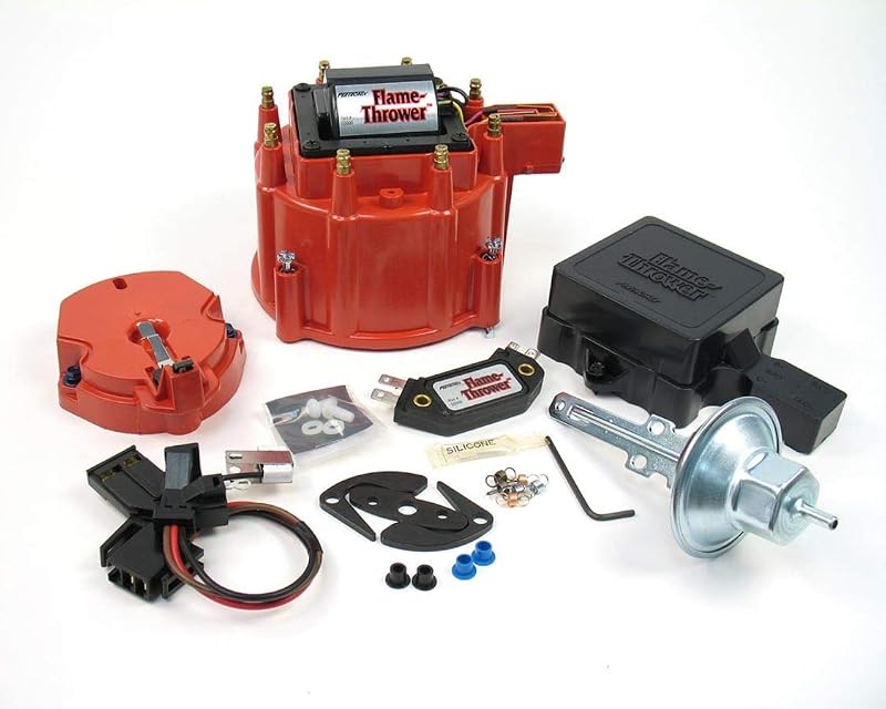 Kit de revisão do distribuidor HEI Flame-Thrower PerTronix D8001 com tampa vermelha – 1 unidade