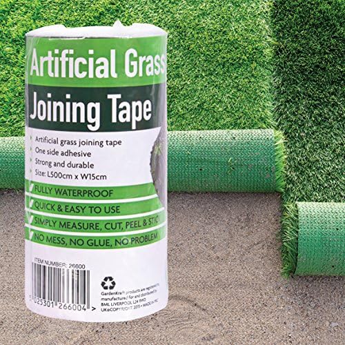 GardenKraft 26600 5m x 15cm Artificial Grass Joint Tape / Self Adhesive Seaming Tape/ Fully Weatherproof Fake Grass Tape