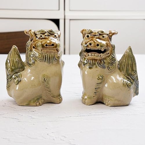 Tsuboya-yaki Shisa Pair