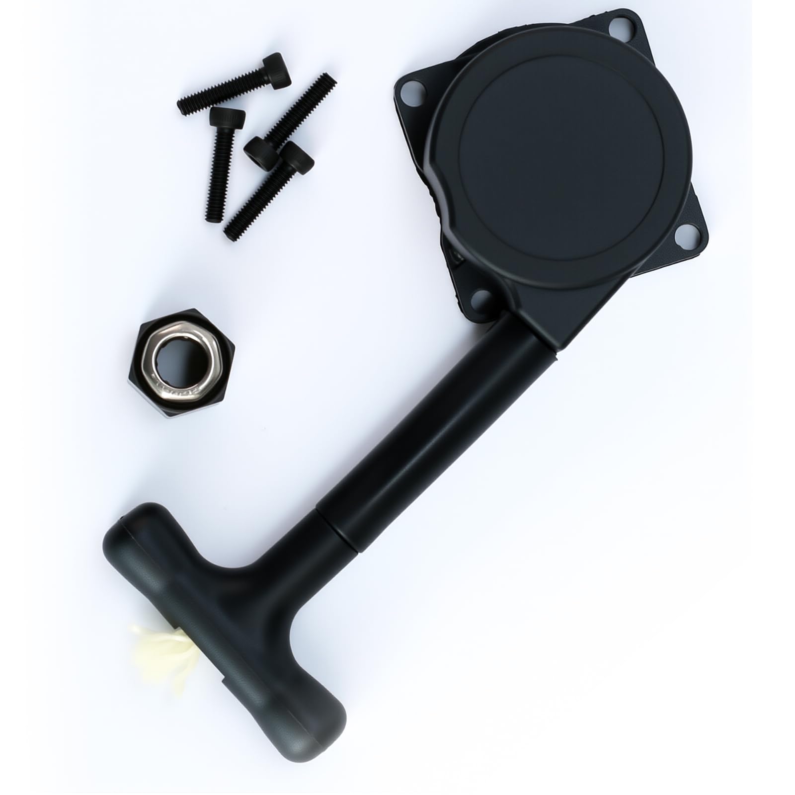 RC Pull Start Engine Starter R020 with 12mm One-Way Bearing & R025 Hex Nut Compatible with Traxxas, HSP, Redcat, Himoto 1/10 Nitro RC Cars, Fits VX 16 18 SH 21 Engines