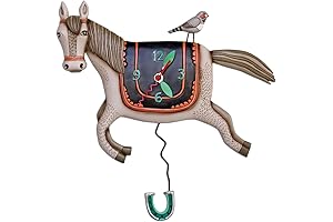 Allen Designs Woah Horse Pendulum Clock: A Majestic Timepiece for Equestrian Enthusiasts