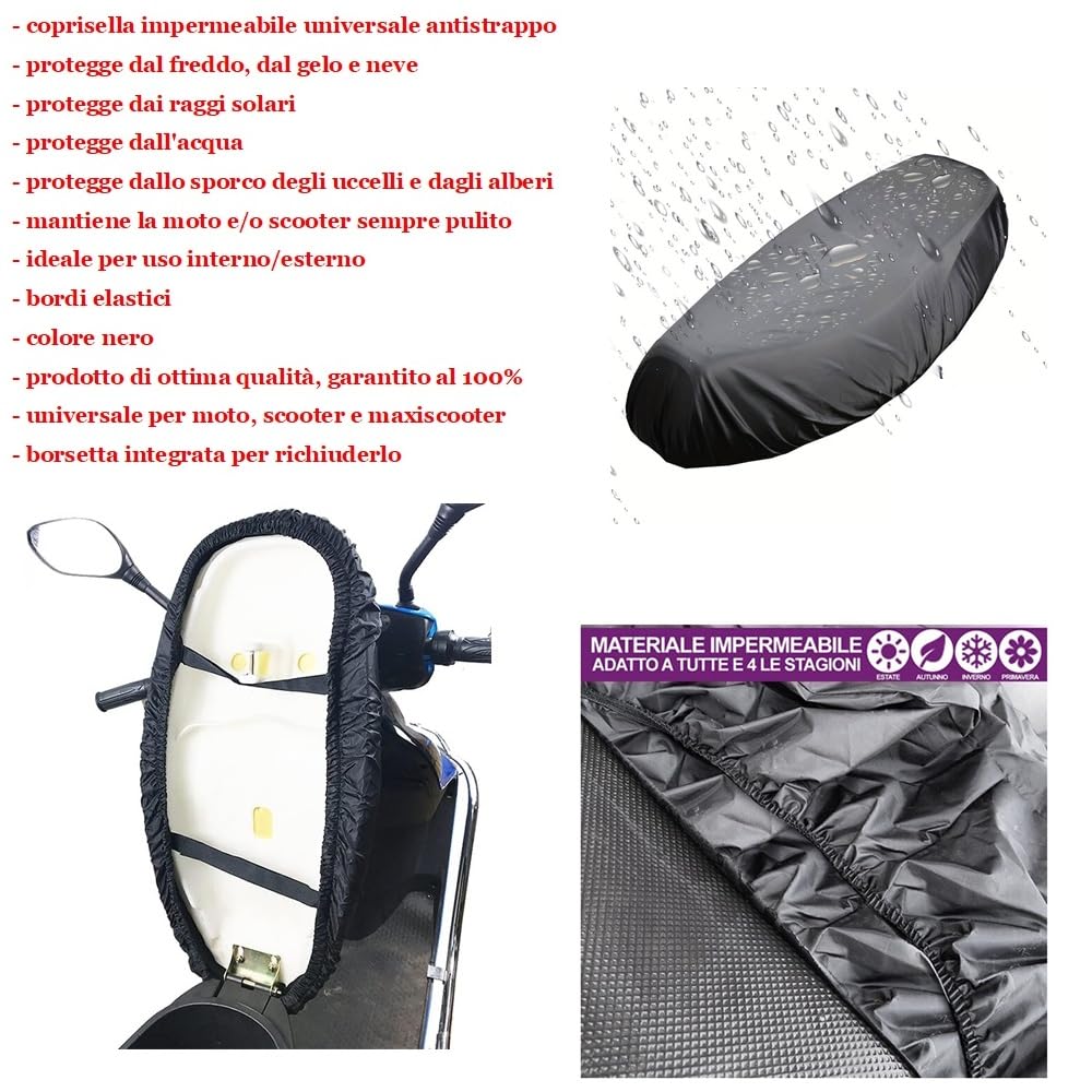 Compatible con Husqvarna TE 410 Funda de Moto de Nailon 246 x 105 x 127 cm + Funda de sillín 145 x 105 cm Funda Impermeable Talla XL Funda Universal para Moto Scooter