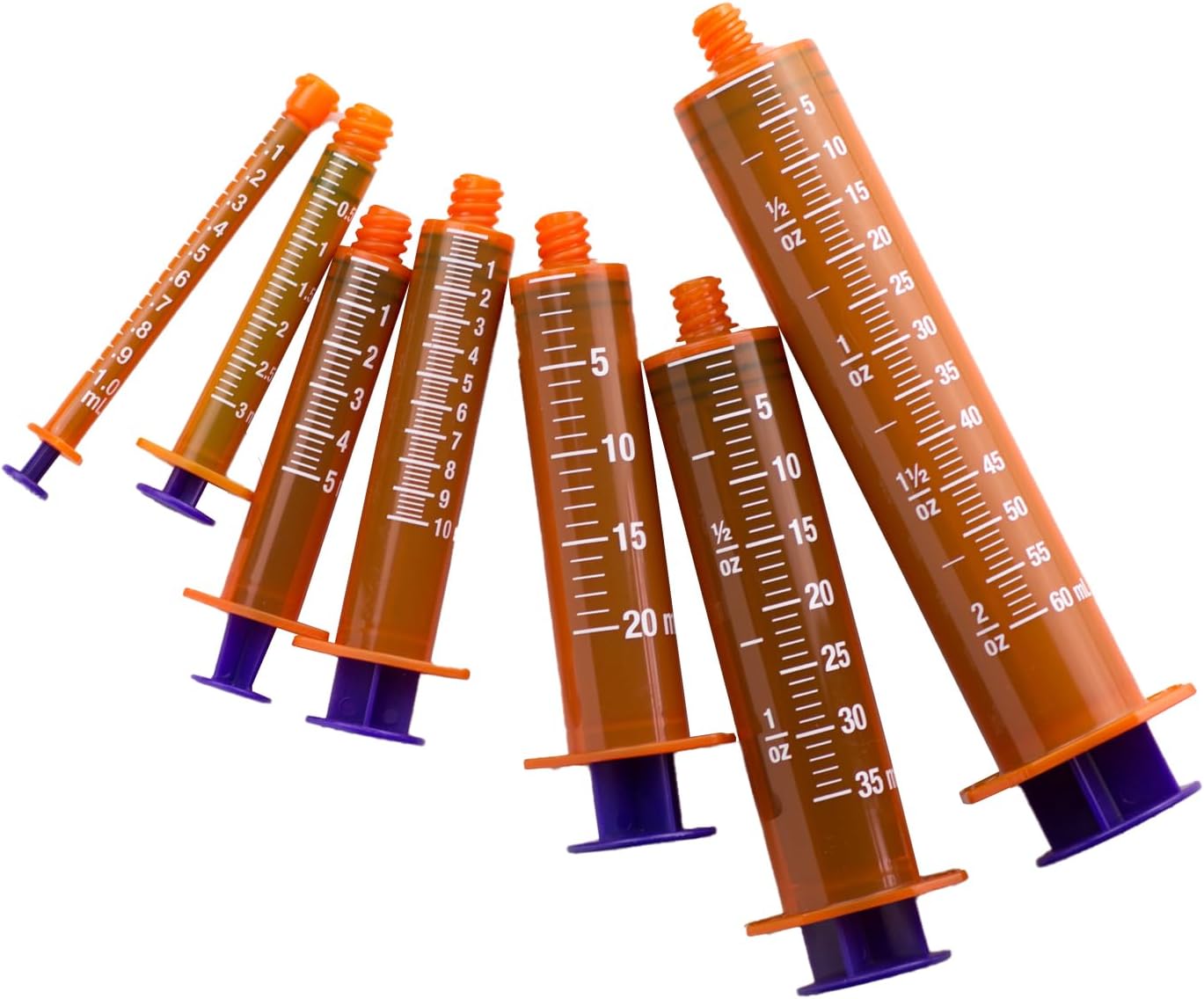 Vesco Medical ENFit Amber Syringes 3ml (Pack of 75)