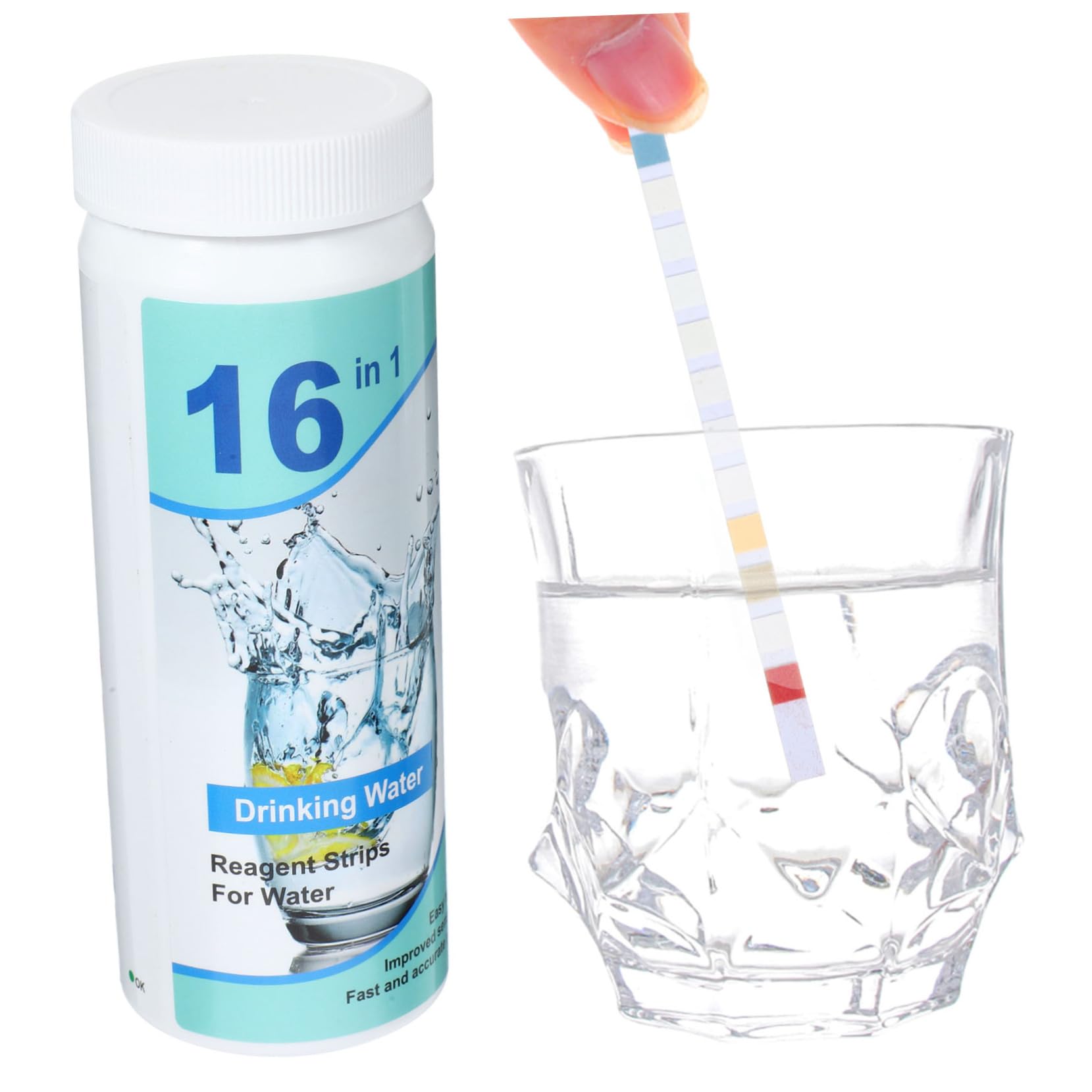 Zerodeko 2 Sätze Wasserqualitätsteststreifen Trinken Testen Aquarium Wassertestkits Für Trinkwasser Trinkwasserprüfungskits Haushaltswassertestkits Das Haustier 100 Stück * 2