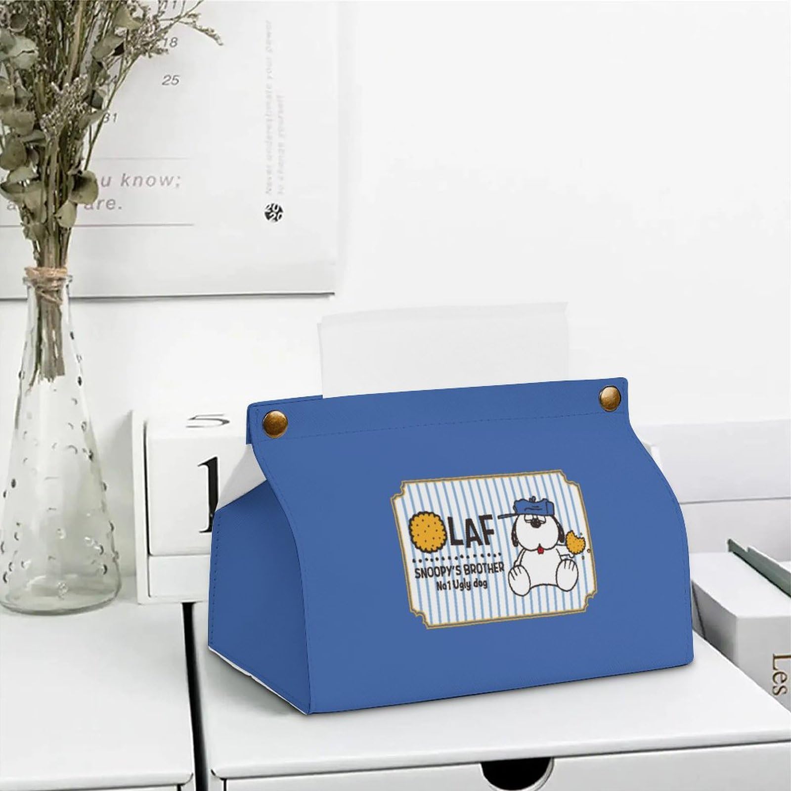 Amazon｜スヌーピー オラフ ティッシュケース レザー ティシュカーバ