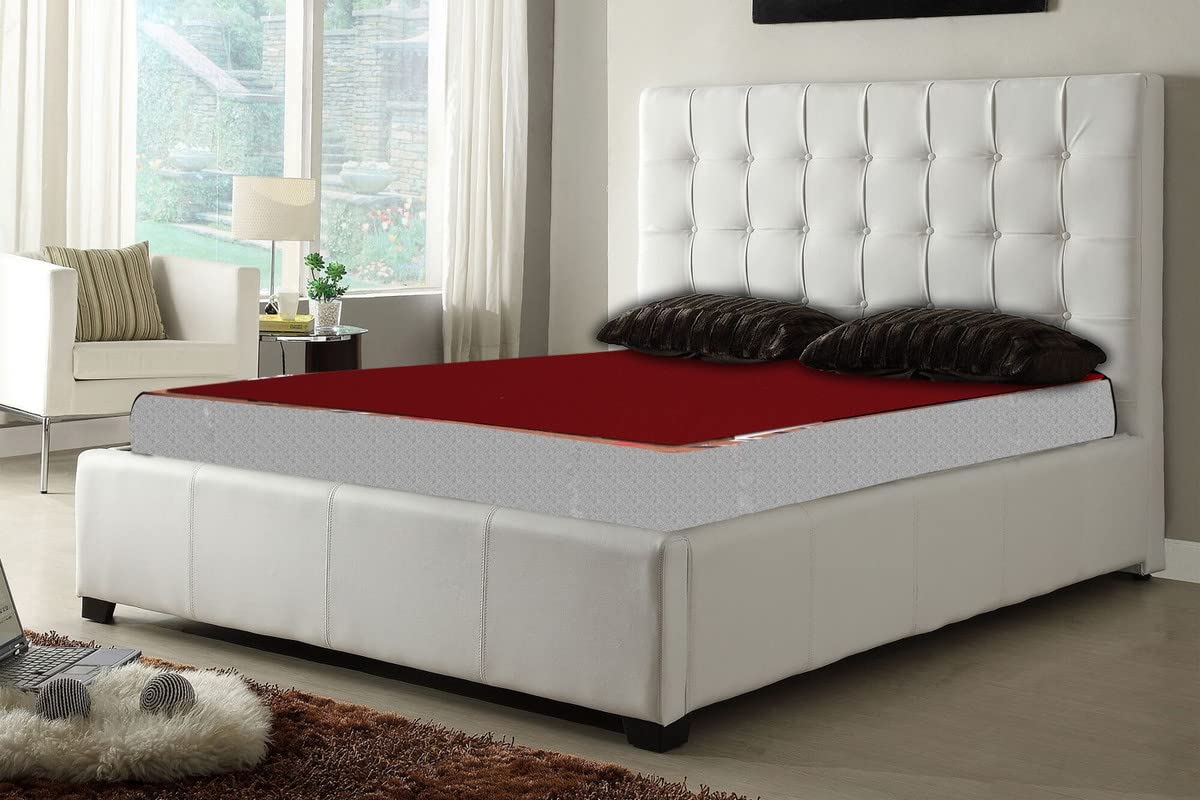 The Furnishing Tree Waterproof Cotton Dry Sheet | Bed Protector Sheet | Queen Size Bed LxW 60x72 in inches Maroon-image-31