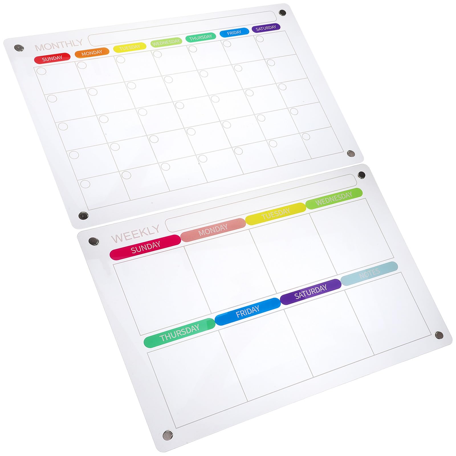 Magnetische Acryl Wochenplaner Tafel für Kühlschrank mit Stift