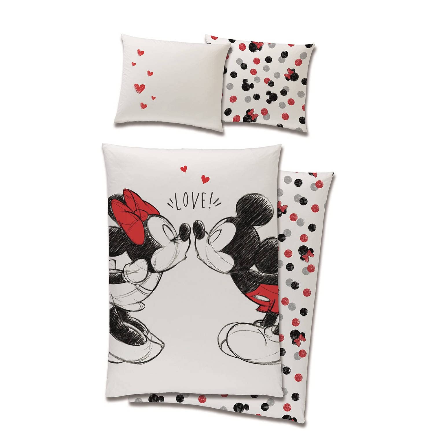 Carbotex Minnie Mickey Mouse Children's Bed Linen 140 x 200 cm + 70 x 90 cm 100% Cotton