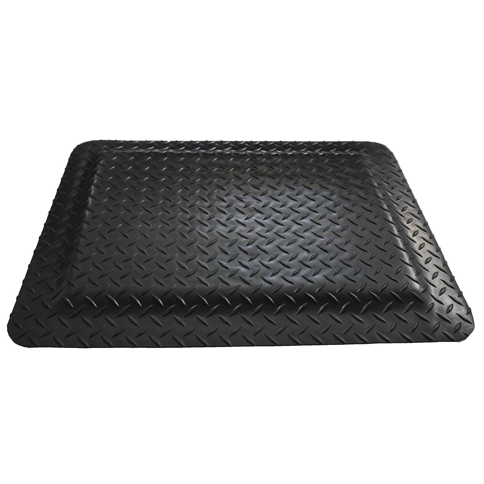 GTHTUHFD Heavy Duty Diamond Sponge Industrial Anti-Fatigue Floor Mat,Ergonomic Workplace Mat,Non-Slip Waterproof Mats For Commercial Industrial Work,Black-60x180cm