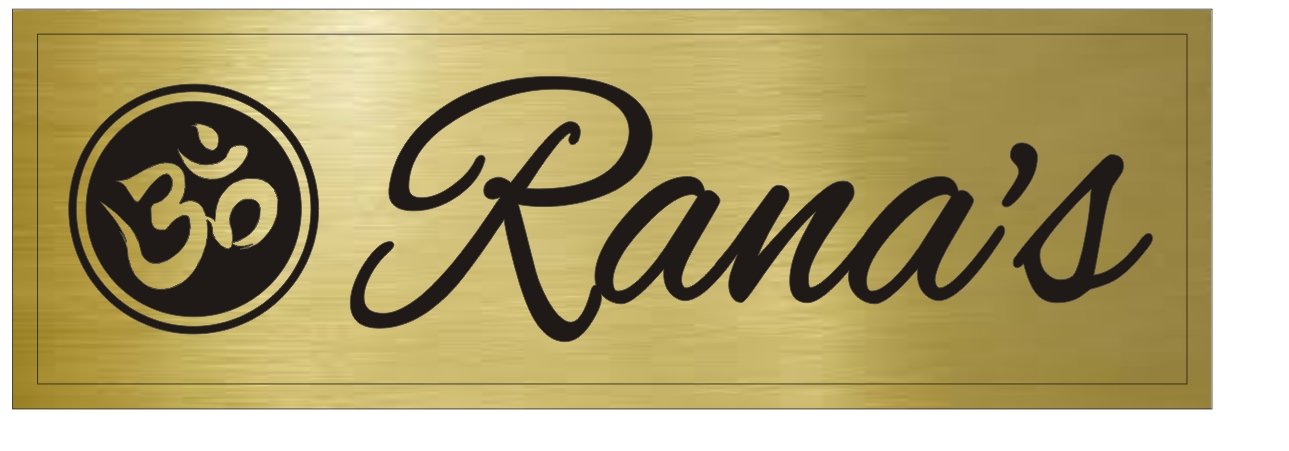 SANGAM AD Personalized ACP Customised Rana's Nameplate 12x 4 x0.5 inch