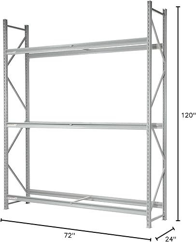 Miniatura 2 de Global Industrial Estante para neumáticos de camión de 3 niveles para arranque, acero, gris, 182.88cmde ancho x 60.96cmde profundidad x 120.4 in