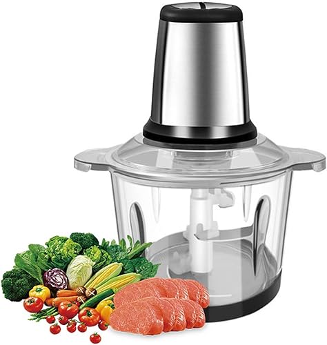 Miniatura 1 de Procesador eléctrico de alimentos y picador de verduras, molinillo de alta capacidad para carne, cebolla, potente motor de 300 W, 2 velocidades y