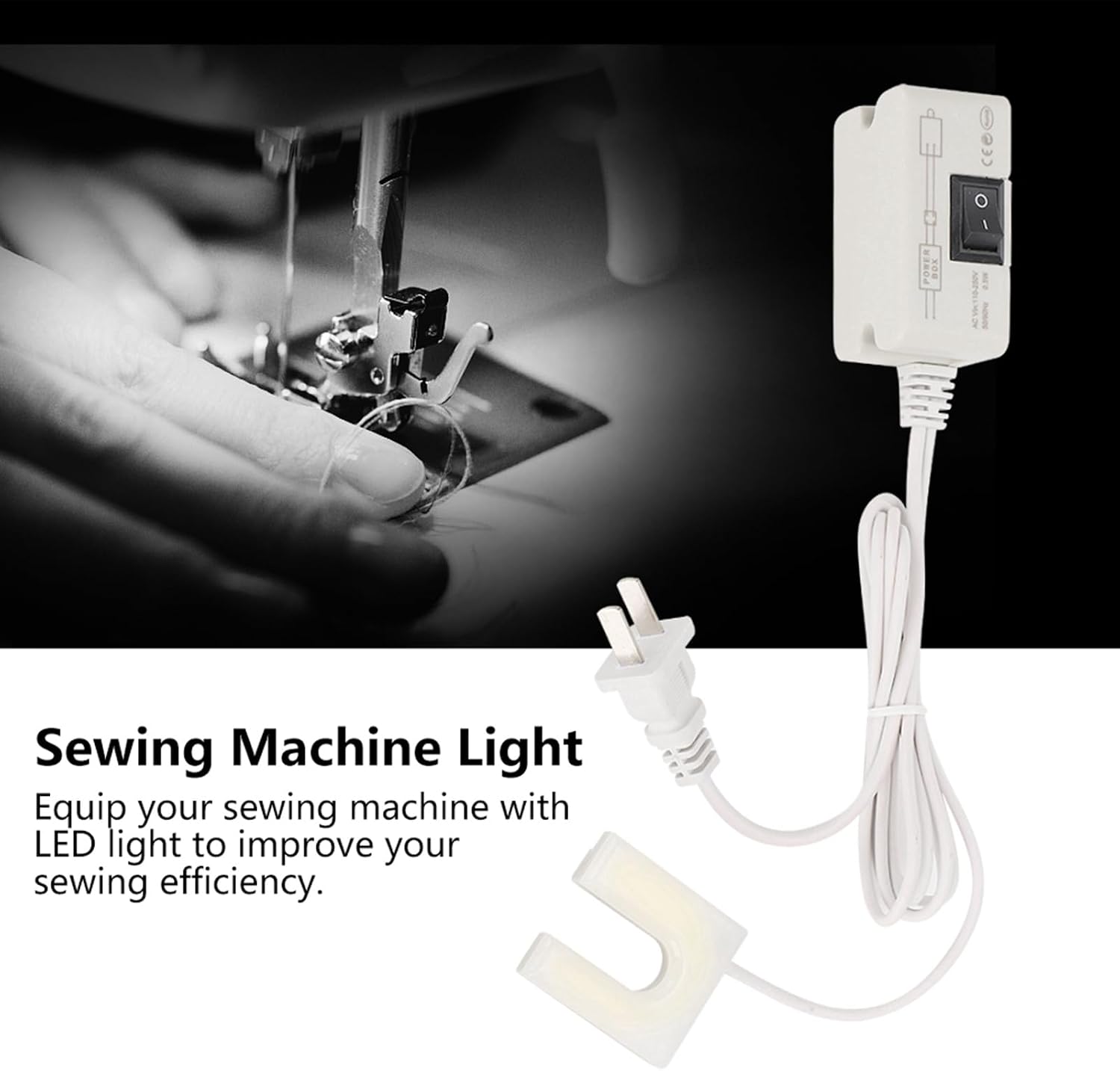 LED Sewing Machine Light,U Shaped Energy Saving Sewing Working Table Light Worktable Work Lamp Lighting Source for Lathe Drilling Machine Milling Machine