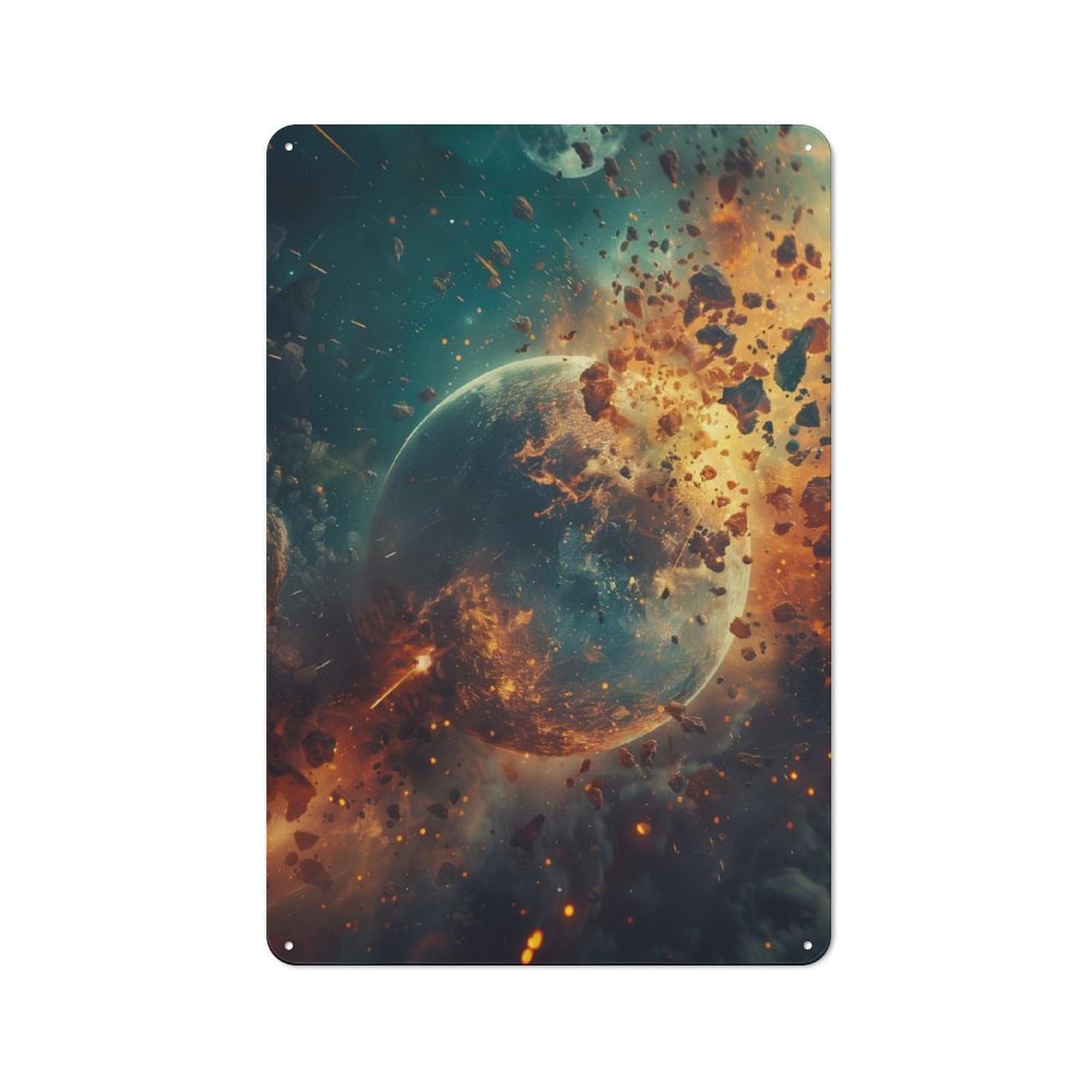 Shed Style Cosmic Particles Shed Metal Sign 30x20cm, Shed Wall Decor for Shed, Garden Room, Porch Or Garage