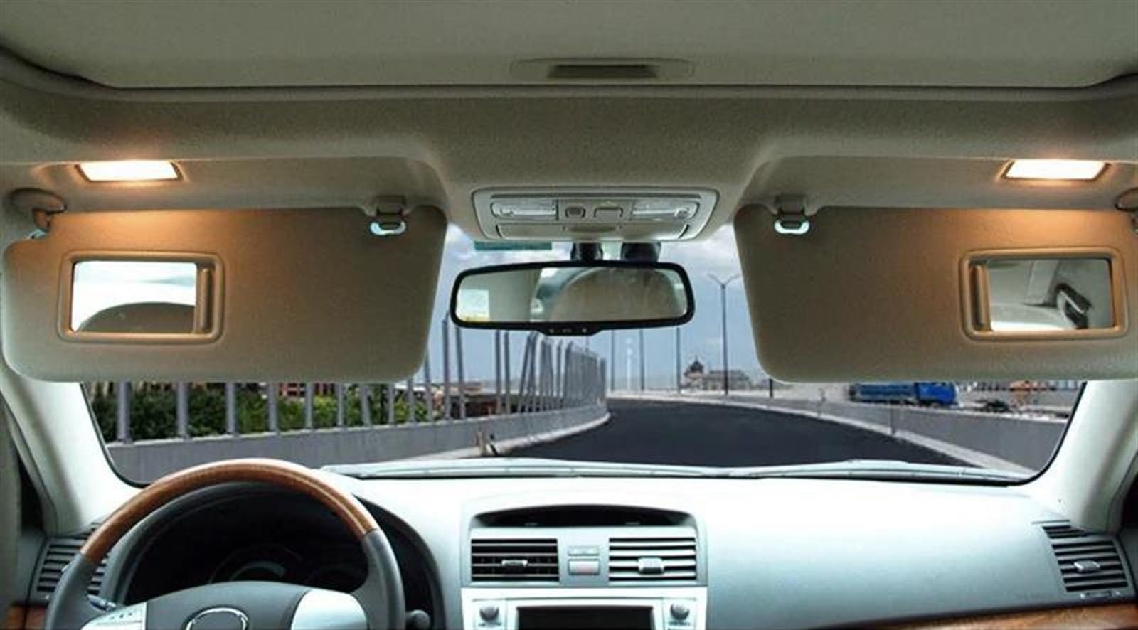 車のサンバイザー サンバイザー サンシェード ベージュ左右 ライトサン