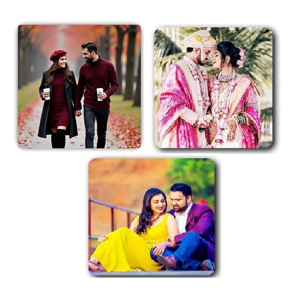 Personalized Acrylic Photo Fridge Magnets (3 X 3 Inch Pack o -9 Personalized Acrylic Photo Fridge Magnets (3 X 3 Inch Pack o -9
