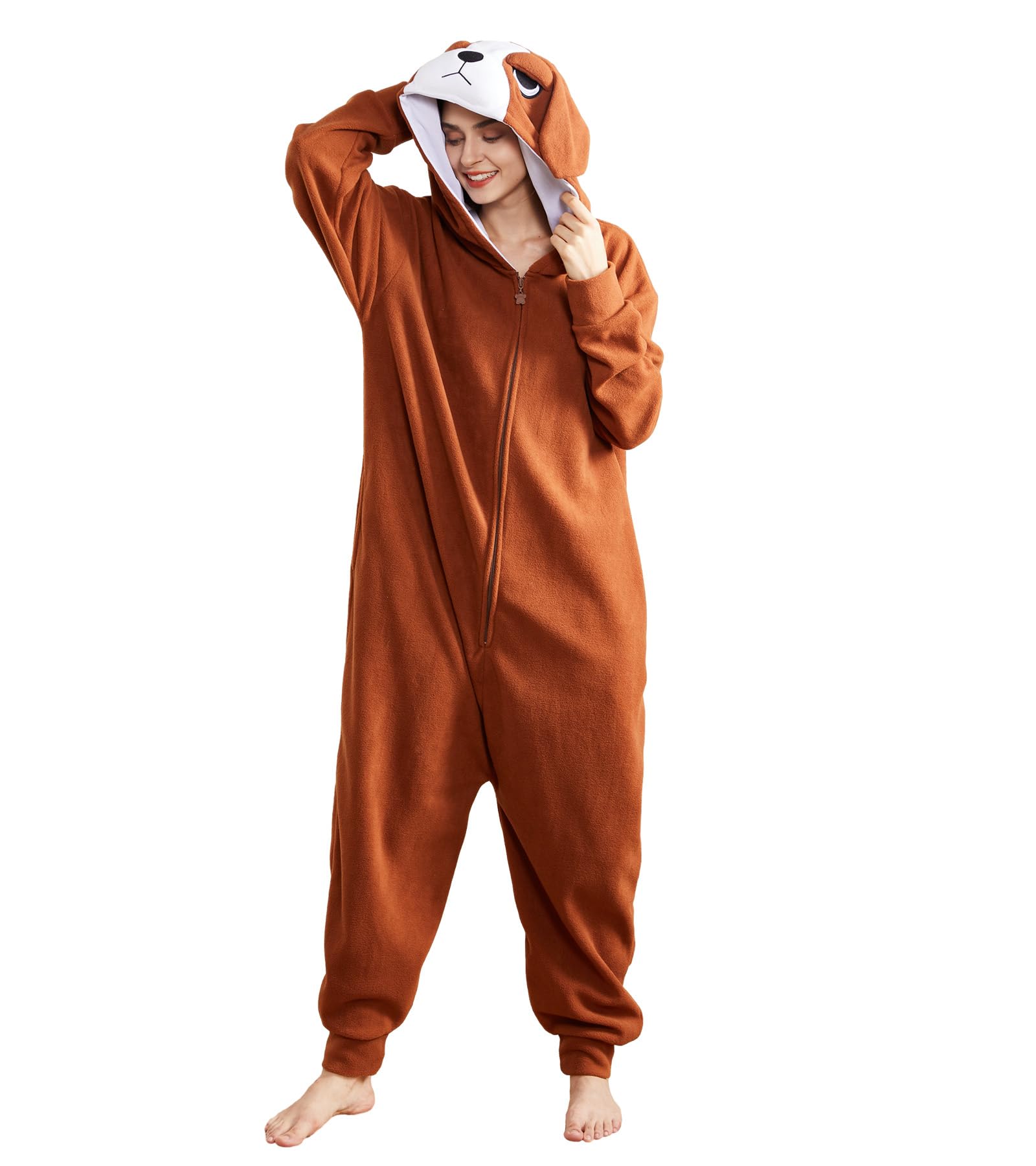 Mameluco unisex para perro, para adultos, Halloween, animales, cosplay, pijama, disfraz de fiesta, ropa de dormir de una pieza