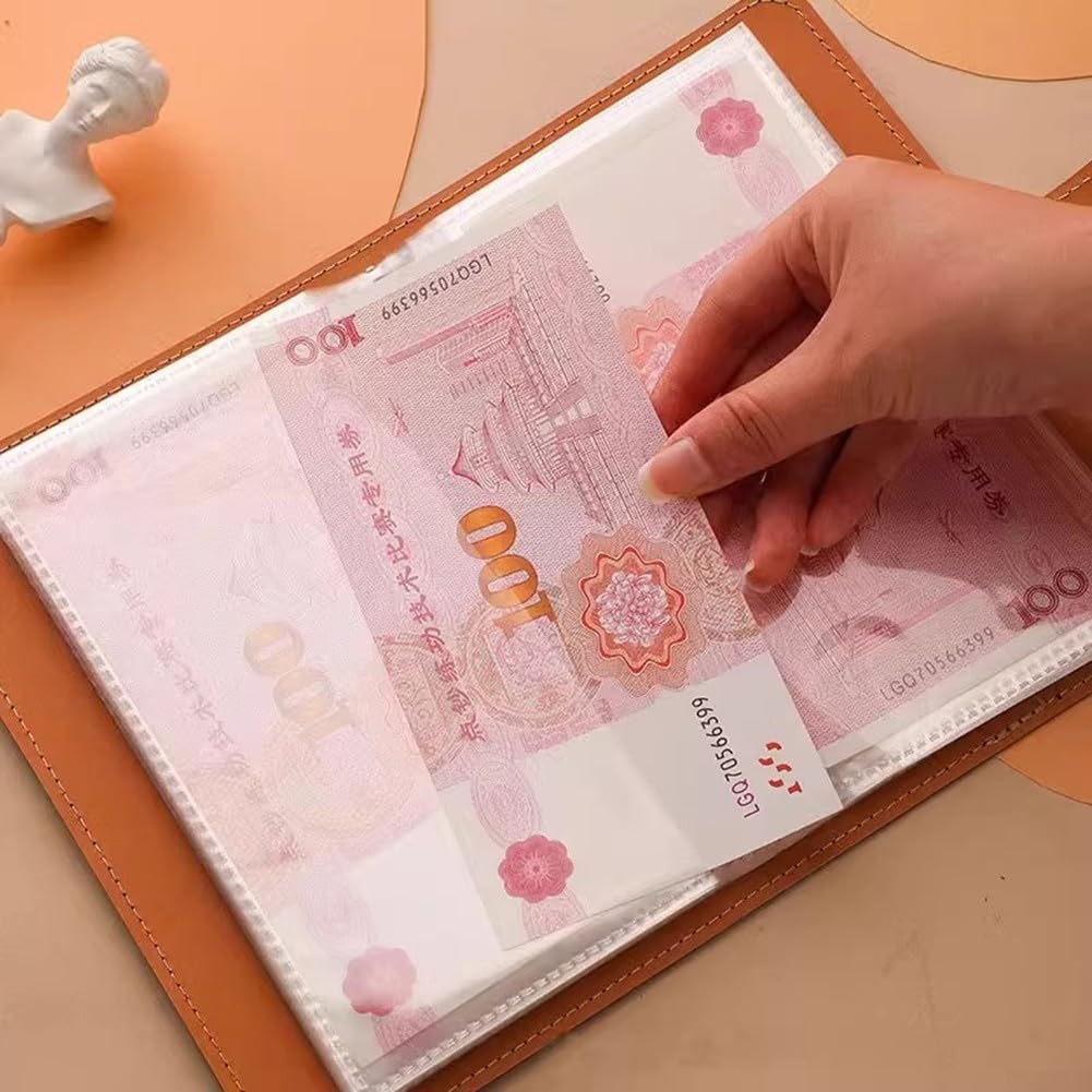 Stylowy segregator oszczędnościowy z kopertami: łatwy system organizacji gotówki do codziennego zarządzania finansami(Blue)