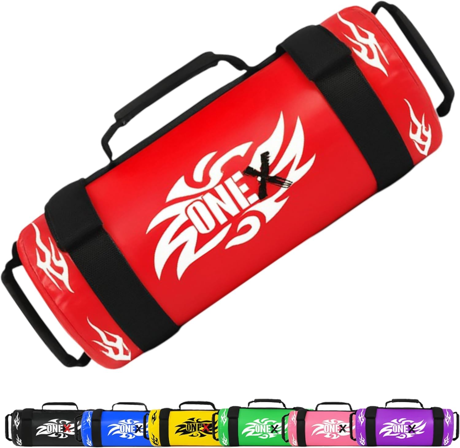 ONEX Power Bag Weighted Sandbag for Strength Training, Functional Fitness, MMA, Boxing, and Home Gym – Durable PU Leather, Secure Grip, Multiple Weights Available (5kg-20kg) (Red, 28kg)