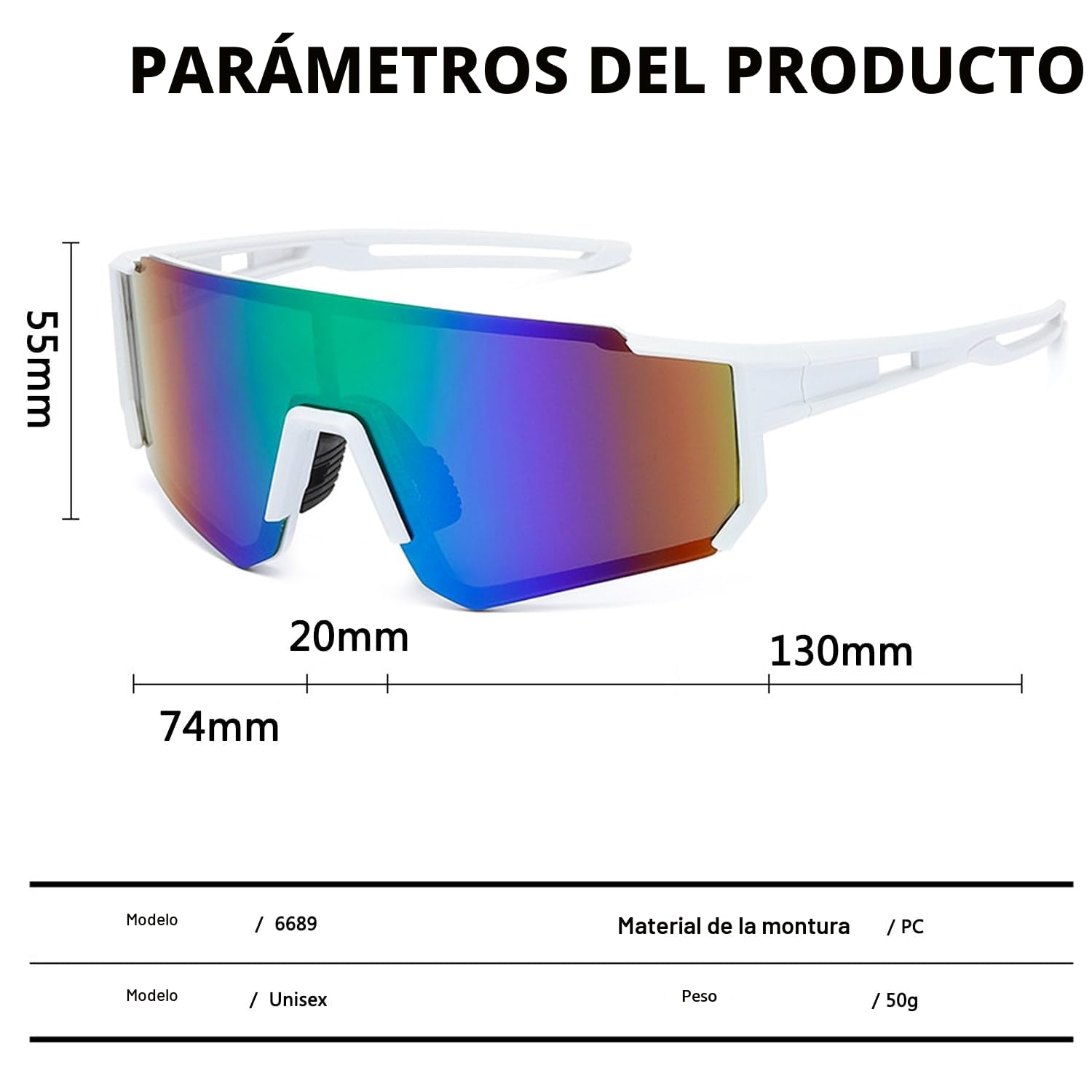 Gafas de Sol Deportivas para Hombre y Mujer, Gafas de Sol polarizadas Gafas de Sol con UV400 para Actividades al Aire libre Carreras Ciclismo Esquí