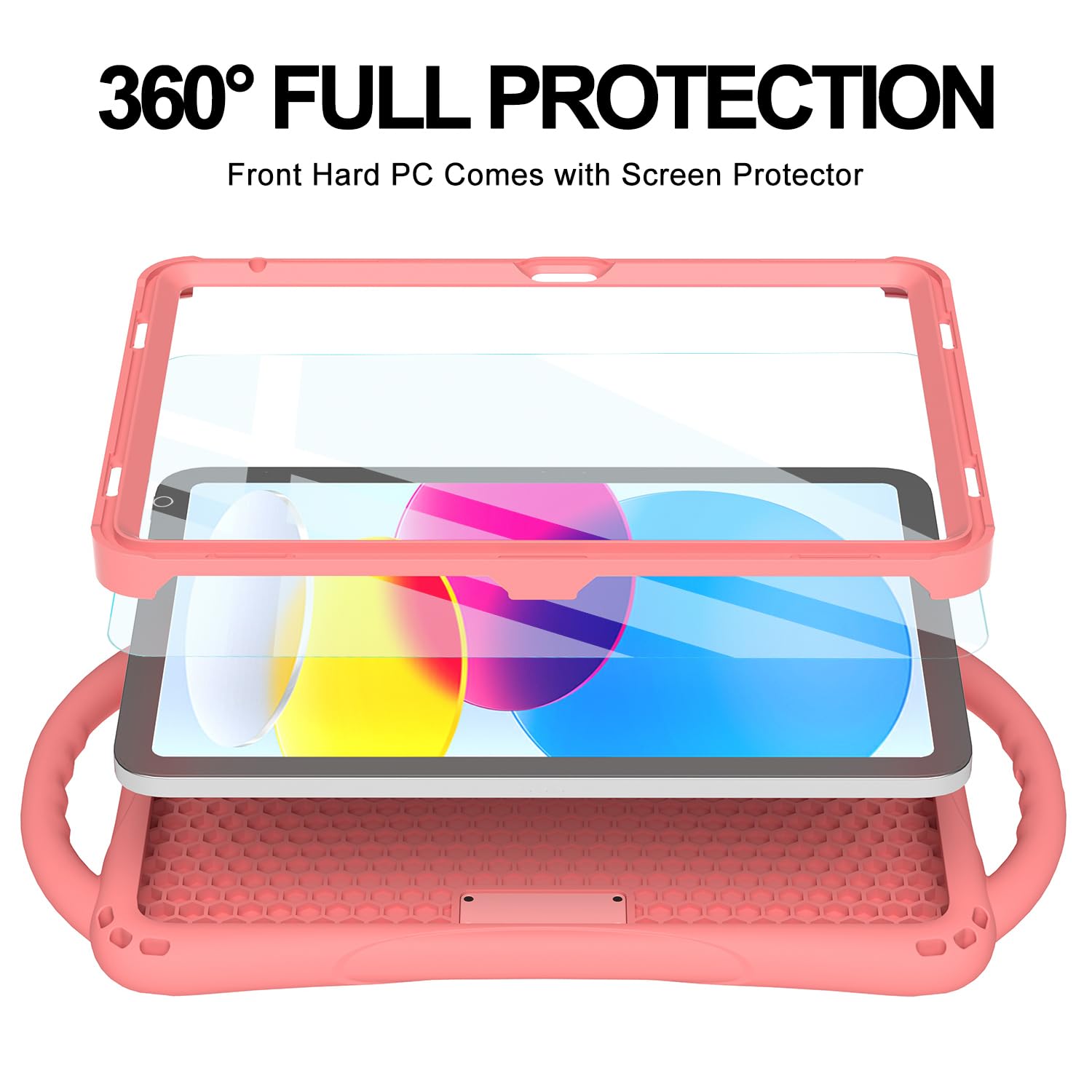 TOPESCT Custodia per bambini per iPad A16 di 11a/10a generazione (2025/2022) 11"/11", realizzata in silicone adatto ai bambini, con protezione schermo integrata, custodia antiurto con supporto per