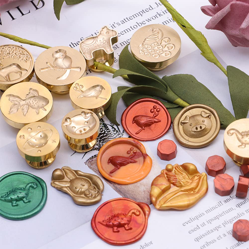 25mm Brass Wax Seal Stamp With Wood Handle - Perfect For Wedding Invitations & Letters