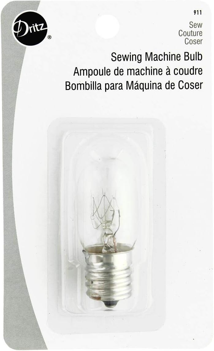 Dritz Sewing Bulb with Screw-in Base, Machine Light, 1 Count (Pack of 1), Nickel