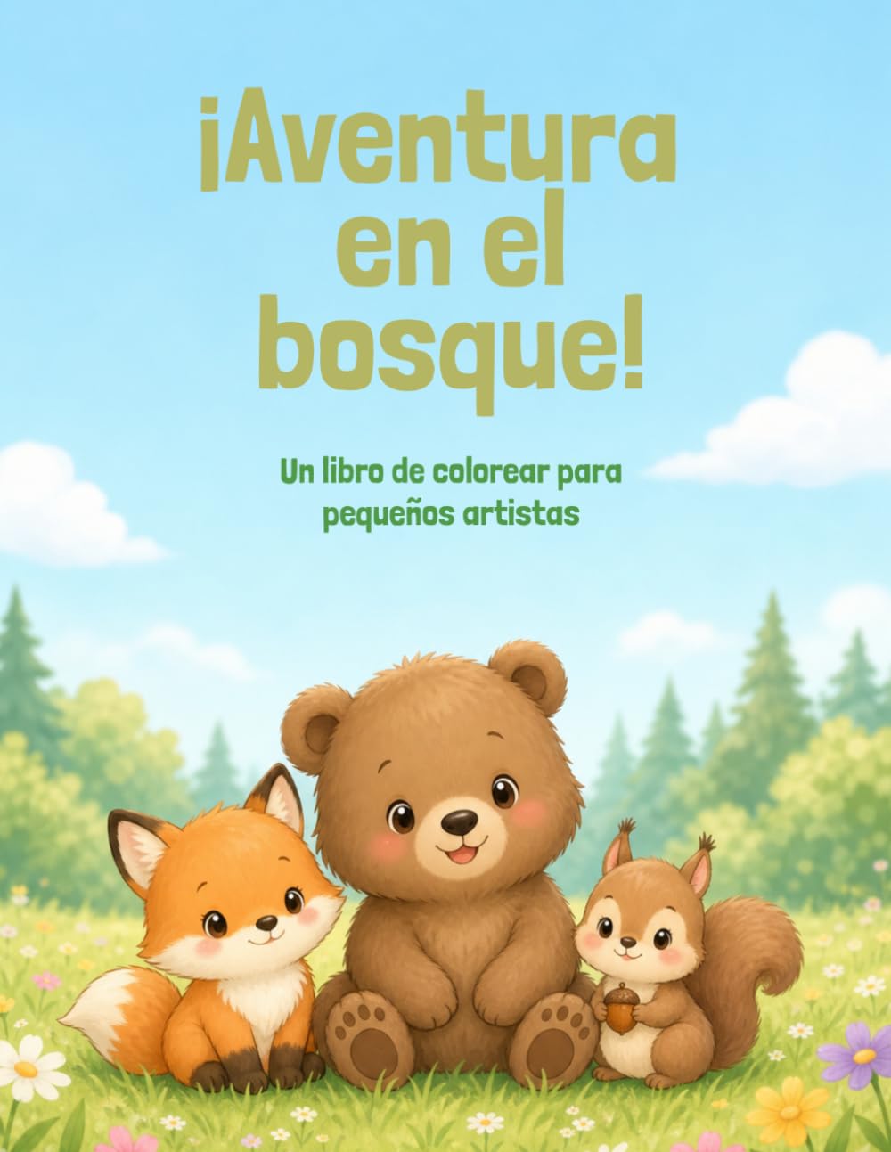 ¡Aventura en el bosque!: Un libro de colorear para pequeños artistas (Aventuras para colorear)