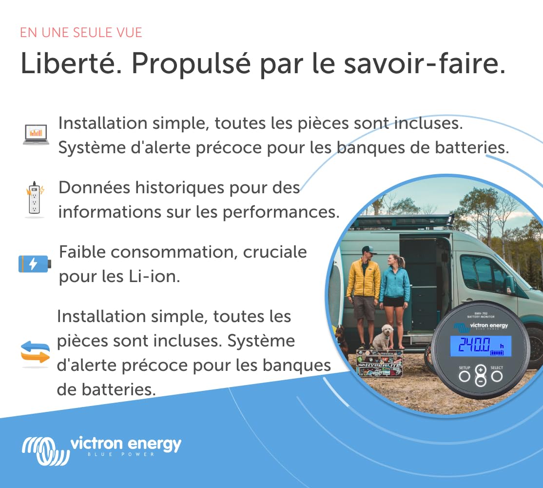 Victron Energy BMV-702 Moniteur de Batterie (Gris), Vente au Détail