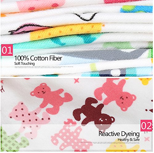 Fdit Confezione da 5 bavaglini per neonati in