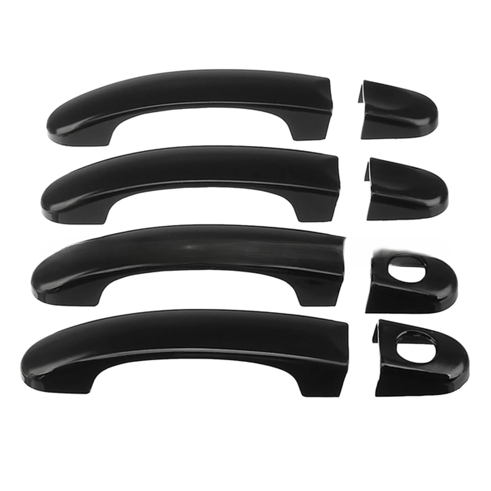 RAGPUKMUAN Car Door Outer Grab Handle for Vw Transport T5 T6 Caddy Van 8 PCS Black Door Handle Cover(Double Hole)